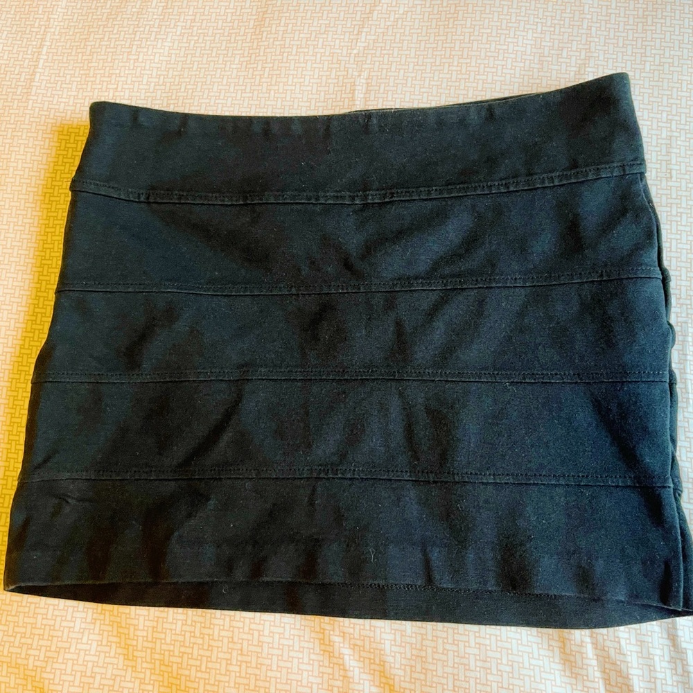 Aeropostale Black Mini Skirt with Band Detailing
